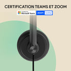 Yealink - Casque UH34 Lite compatible Teams - Casque pour téléphone et ordinateur - Certifié Microsoft Teams  - Noir-Connectivité USB pour les téléphones IP Yealink, y compris les séries T3/T4