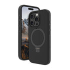 Dbramante1928 - Iceland Ultra D3O Kickstand MagSafe pour iPhone 16 Pro Max - Noir-Comprend des matériaux qui offrent la protection contre les chocs la plus fine et la plus avancée