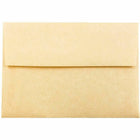 JAM Paper - Ensemble de papeterie en parchemin recyclé 25 cartes et 25 enveloppes A2 - Jaune or antique - ensemble de 25-Taille : A2 (4,375 x 5,75 pouces)