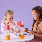 b.box - Bouteille Tritan - 450ml - Milkshake à la Fraise-Paille anti-fuites et poignée robuste pour l’école et les sorties