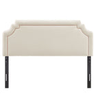 Modway - Magnolia Taille Velvet Performance Résistant aux Taches Tête de lit King Size - Albâtre-Assemblée requise