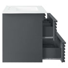 Modway - Render Fixation murale de 30" Vanette de salle de bain - Gris blanc-8