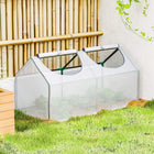 Outsunny - Serre tunnel portable mini 47 po L x 24 po l x 24 po H avec 2 fenêtres- Protège contre les rayons intenses du soleil, la pluie, le vent, la grêle et les dommages causés par les oiseaux  

