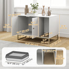 PawHut - Meuble pour bac à litière pour chat avec tapis à litière, pieds hauts - 31,5 po x 20 po x 22 po - blanc-Le plateau spacieux supporte jusqu'à 110 lb (50 kg) pour votre décoration préférée 