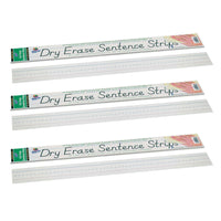 Pacon - Bandes de phrases effaçables à sec - 1-1/2 po X 3/4 po lignées - 3 po x 24 po - Blanc - 3 paquets de 30-Surface effacée à sec pour plus de commodité et de possibilité de réutilisation encore et encore
