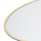 U Brands - Grand miroir magnétique ovale pour casier - 9 po x 7 po - Doré - Accessoires pour casier - Décoration pour casier-Aimant robuste compatible avec la plupart des surfaces magnétiques, y compris les casiers