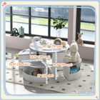 Qaba - Ensemble table et chaises pour enfants 5 pièces avec rangement - Gris-Rangement sous les sièges des chaises pour un rangement pratique des jouets 