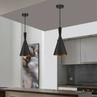 Plata Import - Lustre Carol 2-Extérieur noir, intérieur doré