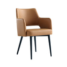 Manhattan Comfort - Lot de 2 fauteuils de salle à manger modernes Tremont 58 cm, revêtement similicuir, coloris Saddle-Capacité de poids : 125 kg chacun