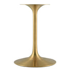 Modway - Lippa 24 po Carré Bois Table à manger, Or Blanc-Tampon feutre non marquant