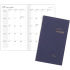 Cambridge - Agenda scolaire mensuel de poche 2 ans WorkStyle 2025-2027 - 6 3/16 po H x 3 5/8 po l - bleu marine - bilingue-Format des pages : 6 3/16 po H x 3 5/8 po l