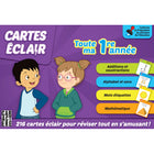 Éditions Caractère - Cartes éclair - Toute ma 1er année - Français-les cartes sont regroupées par thèmes ce qui a pour but d’aider l’apprenant à organiser et à mémoriser les concepts abordés