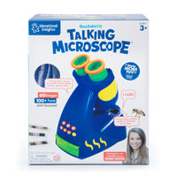 Educational Insights - Geosafari Jr. parlant microscope-Grossissement 5x avec double oculaire sans mise au point
