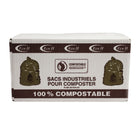Eco II - Sacs Compostable Industriel - 30 po x 38 po - Givré - 25/rouleau - paquet de 150 -compostable