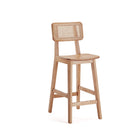 Manhattan Comfort - Versailles tabouret de comptoir industry chic 15,75" - nature-Moderne - industrie chic canne comptoir tabouret comptoir parfait hauteur de comptoir bar et îlots