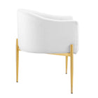 Modway - Savour Touffe Performance Velvet Chaise d’accent - Blanc-Rembourrage en mousse dense