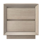 Hudson&Canal - Table de chevet rectangulaire Emmett - 24 po l - Blanc aulne-Les tiroirs sont dotés d'un chanfrein intérieur sur le bord supérieur pour une prise en main facile , tirez légèrement pour les ouvrir