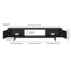 Hudson&Canal - Meuble TV Lucien pour téléviseurs jusqu'à 78" - Grain noir-Caractéristiques assemblage facile