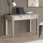 Hudson&Canal - Bureau Lonsdale 48'' - Aulne Blanc-Fini dans une finition blanche imitation bois d'aulne