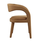 Modway - Pinnacle Performance Velvet Chaise à manger Ensemble de 2 - Brown-7