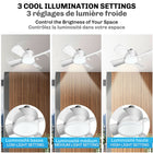 Bell+Howell - Lampe de ventilateur à douille de 15,7 po avec télécommande - Nickel-Facile à utiliser - aucun câblage ni installation nécessaire