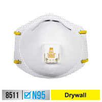3M - Appareil de protection respiratoire Série Pro, Ponçage des cloisons sèches, N95, avec soupape, 2/paquet-Le matériau filtrant électrostatique de pointe exclusif permet une respiration plus facile
