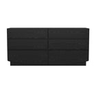 Manhattan Comfort - Ardea 72" Commode contemporaine à 6 tiroirs, double - noir-Finition stratifiée aspect bois : aspect bois chaud et naturel avec une surface durable et facile à nettoyer