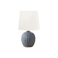 Monarch Specialties - Luminaire - 19 po H Lampe De Table - Résine Grise - Abat-Jour Ivoire / Crème - Transitionnel-Cette élégante lampe de table de 19 pouces de haut est dotée d'une base chic en résine grise et d'un abat-jour complémentaire en tissu ivoire idéal pour créer une ambiance chaleureuse et accueillante dans un salon, une chambre à coucher ou un bureau de style transitionnel