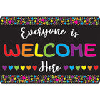 Ashley Productions - Smart Poly Tapis de bienvenue avec dos antidérapant - 15 -5" x 23 -5" - Tout le monde est le bienvenu ici - Cœurs - Lot de 2-Illuminez votre salle de classe avec une explosion de couleurs et de créativité, tout en offrant un espace confortable et accueillant pour que les élèves se rassemblent et apprennent.