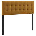 Modway - Emily Tissu tapis Tête de lit pleine grandeur, Cuivre-Tissu de type lin haut de gamme