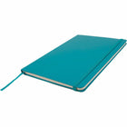 JAM Paper - Carnet à couverture rigide avec élastique - Grand journal - 5 7/8 po x 8 1/2 po - Bleu Caraïbes - 100 feuilles lignées-Quantité : vendu à l'unité . 100 pages papier lignées/lignées.