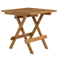 Modway - Vienna Terrasse extérieure Bois de teck Table d’appoint - Naturel-Table d’appoint carrée pliante