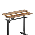 TygerClaw - 47.2 po l Bureau assis-debout avec ports USB et rangement - Marron-Réglages de hauteur avec moteur 2 vitesses, couvrant une plage de 73,4 cm à 118,1 cm