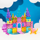 MAGNA-TILES - Jeu de construction magnétique Castle DLX 48 pièces-Développement: Il encourage les enfants à apprendre en jouant, en explorant la relation de cause à effet et d'autres principes logiques, tout en favorisant le développement de la coordination œil-main et de la motricité fine. 