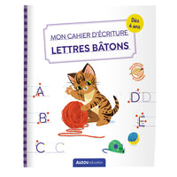 Auzou - Mon Cahier D'écriture : Lettres Bâtons - Francais-Page en pleine couleur