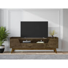 Manhattan Comfort - Meuble TV Marcus 70,86 po style Mid-Century Modern - Brun Rustique-Recommandé pour un téléviseur de 70 pouces