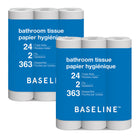 Baseline - Papier hygiénique 2 épaisseurs - 363 feuilles par rouleau - 2 Paquets de 24 Rouleaux - 48 Rouleaux-48 rouleaux triples de papier hygiénique 2 épaisseurs