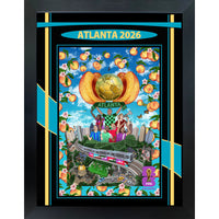 Atlanta 2026 FIFA World Cup - Photoglass encadre - 20" x 26"-Affiche officielle de ville hote FIFA Coupe du Monde 2026