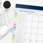 AT-A-GLANCE - Sous main mensuel Emily Ley bandes joyeuses 2025-2026 - 17 po H x 21 3/4 po l - bilingue-Un mois par page avec des blocs quotidiens non lignés