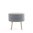 Manhattan Comfort - Bailey pouf moderne mi-siècle 18,11" - bleu, gris, avoine, vert sauge avec pieds dorés - lot de 4-Assemblage à domicile requis. Tout le matériel inclus