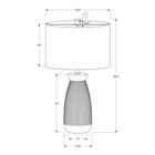 Monarch Specialties - Luminaire - 27 po H Lampe De Table - Crème Céramique - Abat-Jour Beige - Contemporain-Avec un cordon transparent de 5 pieds de long, ce luminaire de taille parfaite peut être placé sur une table d'extrémité ou dappoint dans votre salon ou votre bureau à domicile, ou sur une table de chevet pour une élégante touche côtière dans une chambre à coucher