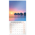 Mead - Calendrier décoratif Paradis 2027, 12 po x 12 po, bilingue-Imprimé sur du papier de qualité pour une lisibilité durable toute l’année