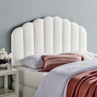 Modway - Veronique Performance Velvet Tête de lit jumelée, Blanc-Revêtement en velours de performance