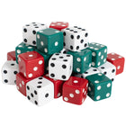 Learning Advantage - Dés à pois - Rouge/vert/blanc - 36 par paquet - paquet de 3-Use for themed decorations, novelty gifts, birthday party favors, DIY art projects, crafts toy accessories and more!