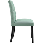 Modway - Duchess Tissu Chaise à manger Ensemble de 2 - Laguna-Capsules de pied non marquées