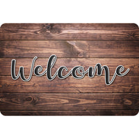 Ashley Productions - The Original Fun Mat - Tapis de Bienvenue - 15 -5" x 23 -5" - Bois Rustique de Bienvenue-Mesure et design : Le tapis de bienvenue en bois rustique mesure 15,5 po x 23,5 po.