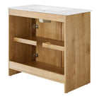 Modway - Appia 36" Vanette de salle de bain - Oak White-Tablette réglable
