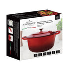 JS Gourmet - Casserole 5,5 Qt – Rouge cerise-Capacité de 5,5 Qt