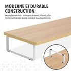 MotionGrey - Rehausseur de moniteur - Étagère ergonomique de 39,4 po pour ordinateur portable et bureau - Brun-4