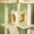 PawHut - Arbre à chat 68 po, tour grande à plusieurs niveaux, condo - beige-Couleur : Beige 